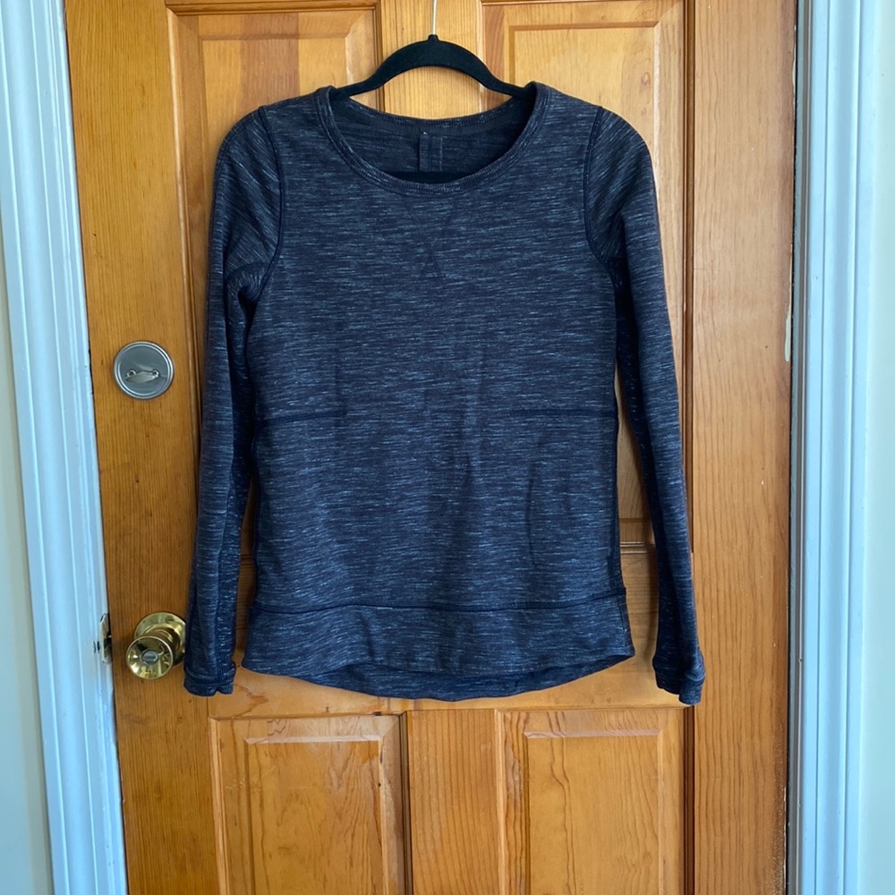 lululemon Long Sleeve Crew Neck Top with Kangaroo Pocket